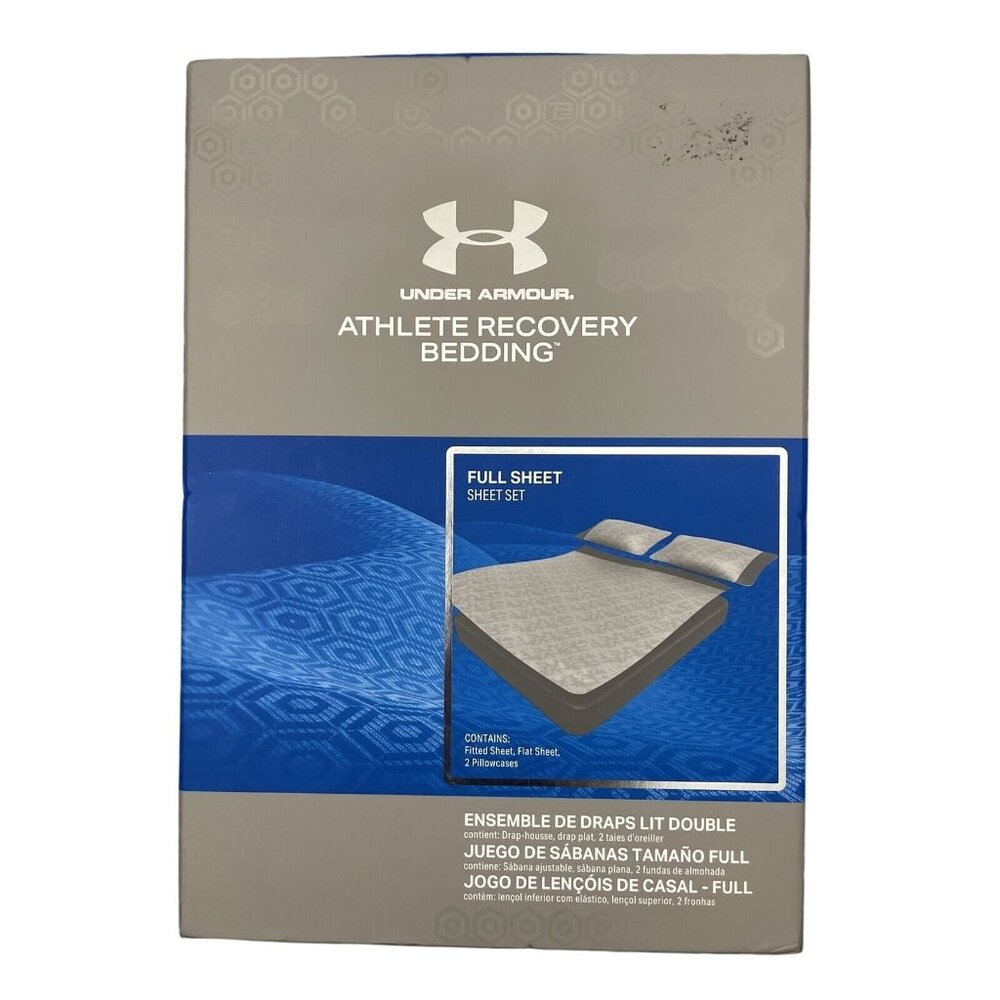 Under Armour Athlete Recovery Bedding Full Bedding Set GREY 1325132 100 NEW